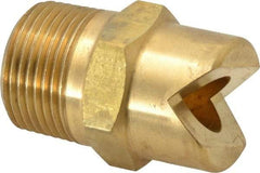 Bete Fog Nozzle - 3/4" Pipe, 30° Spray Angle, Brass, Standard Fan Nozzle - Male Connection, 63.2 Gal per min at 100 psi, 1/2" Orifice Diam - Exact Tool & Supply