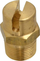 Bete Fog Nozzle - 3/4" Pipe, 120° Spray Angle, Brass, Standard Fan Nozzle - Male Connection, 63.2 Gal per min at 100 psi, 1/2" Orifice Diam - Exact Tool & Supply