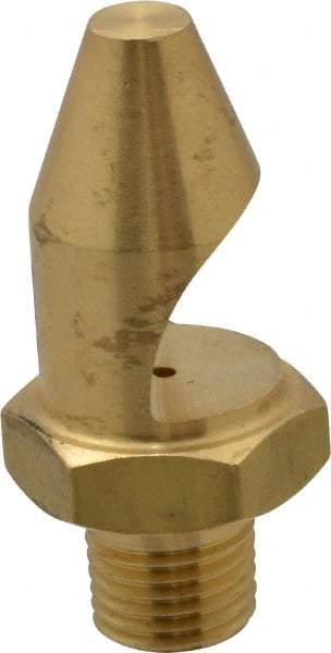 Bete Fog Nozzle - 1/4" Pipe, 50° Spray Angle, Brass, High Impact - Narrow Fan Nozzle - Male Connection, 1.58 Gal per min at 100 psi, 0.078" Orifice Diam - Exact Tool & Supply