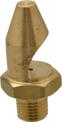 Bete Fog Nozzle - 1/4" Pipe, 50° Spray Angle, Brass, High Impact - Narrow Fan Nozzle - Male Connection, 1.58 Gal per min at 100 psi, 0.078" Orifice Diam - Exact Tool & Supply