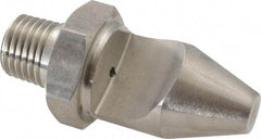 Bete Fog Nozzle - 1/4" Pipe, 50° Spray Angle, Grade 303 Stainless Steel, High Impact - Narrow Fan Nozzle - Male Connection, 1.58 Gal per min at 100 psi, 0.078" Orifice Diam - Exact Tool & Supply
