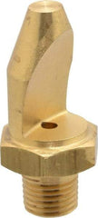 Bete Fog Nozzle - 1/4" Pipe, 50° Spray Angle, Brass, High Impact - Narrow Fan Nozzle - Male Connection, 6.33 Gal per min at 100 psi, 0.141" Orifice Diam - Exact Tool & Supply