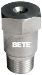 Bete Fog Nozzle - 1/2" Pipe, 120° Spray Angle, Grade 316 Stainless Steel, Full Cone Nozzle - Male Connection, N/R Gal per min at 100 psi, 3/16" Orifice Diam - Exact Tool & Supply