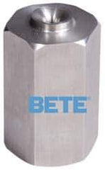 Bete Fog Nozzle - 1/4" Pipe, 60° Spray Angle, Brass, Full Cone Nozzle - Female Connection, 2.31 Gal per min at 100 psi, 0.109" Orifice Diam - Exact Tool & Supply