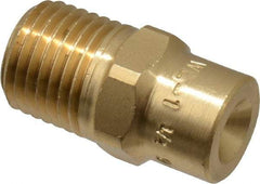 Bete Fog Nozzle - 1/4" Pipe, 90° Spray Angle, Brass, Full Cone Nozzle - Male Connection, 2.31 Gal per min at 100 psi, 0.109" Orifice Diam - Exact Tool & Supply