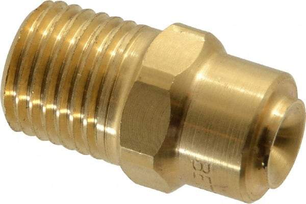Bete Fog Nozzle - 1/4" Pipe, 120° Spray Angle, Brass, Full Cone Nozzle - Male Connection, 2.31 Gal per min at 100 psi, 0.109" Orifice Diam - Exact Tool & Supply