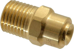 Bete Fog Nozzle - 1/4" Pipe, 120° Spray Angle, Brass, Full Cone Nozzle - Male Connection, 2.31 Gal per min at 100 psi, 0.109" Orifice Diam - Exact Tool & Supply