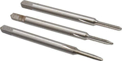 Interstate - #2-56 UNC, 3 Flute, Bottoming, Plug & Taper, Bright Finish, High Speed Steel Tap Set - 1-3/4" OAL, 7/16" Thread Length - Exact Tool & Supply
