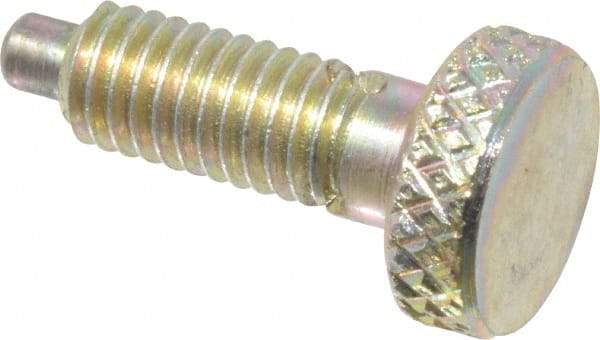 Gibraltar - 10-32, 0.4" Thread Length, 0.104" Max Plunger Diam, 0.5 Lb Init to 3 Lb Final End Force, Knob Handle Plunger - Knurled Knob, 0.46" Body Length, 0.4" Length Under Head/Shoulder, 3/32" Plunger Projection - Exact Tool & Supply