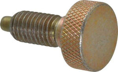 Gibraltar - 1/2-13, 7/8" Thread Length, 1/4" Max Plunger Diam, 1 Lb Init to 10 Lb Final End Force, Knob Handle Plunger - Knurled Knob, 1.13" Body Length, 7/8" Length Under Head/Shoulder, 1/4" Plunger Projection - Exact Tool & Supply