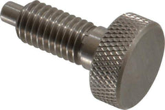 Gibraltar - 1/2-13, 7/8" Thread Length, 1/4" Max Plunger Diam, 1 Lb Init to 10 Lb Final End Force, Knob Handle Plunger - Knurled Knob, 1.13" Body Length, 7/8" Length Under Head/Shoulder, 1/4" Plunger Projection - Exact Tool & Supply