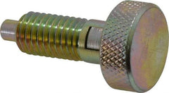 Gibraltar - 1/2-13, 0.65" Thread Length, 1/4 to 1/4" Max Plunger Diam, 0.5 Lb Init to 4 Lb Final End Force, Locking Knob Handle Plunger - Knurled Knob, 0.9" Length Under Head/Shoulder, 1/4" Plunger Projection - Exact Tool & Supply
