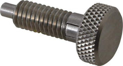 Gibraltar - 3/8-16, 3/4" Thread Length, 0.185 to 0.186" Max Plunger Diam, 0.5 Lb Init to 3 Lb Final End Force, Locking Knob Handle Plunger - Knurled Knob, 0.97" Length Under Head/Shoulder, 0.22" Plunger Projection - Exact Tool & Supply