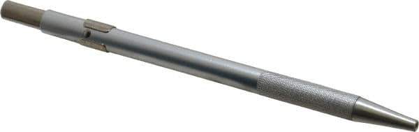 Made in USA - 5-1/2" OAL Retractable Pocket Scriber - Aluminum with Hardened Steel Point - Exact Tool & Supply
