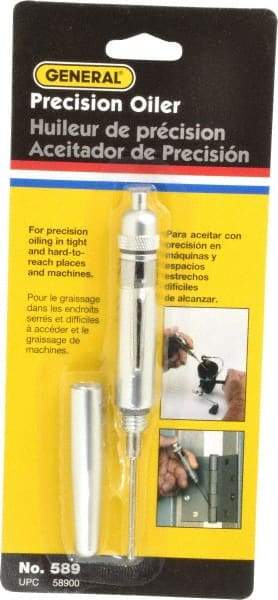 General - Spout, Precision-Needle Oiler - 2-1/4" Long Needle, Aluminum Body - Exact Tool & Supply