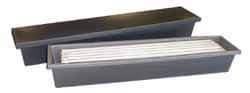Bayhead Products - 12 Lb Load Capacity Gray Polyethylene Tote Container - Nesting, 65-1/2" Long x 12" Wide x 8" High - Exact Tool & Supply
