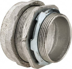 Cooper Crouse-Hinds - 2" Trade, Malleable Iron Compression Straight Rigid/Intermediate (IMC) Conduit Connector - Noninsulated - Exact Tool & Supply