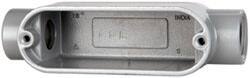 Cooper Crouse-Hinds - 1 Gang, (2) 1/2" Knockouts, Aluminum Rectangle Outlet Body - 4.82" Overall Height x 1.31" Overall Width x 1.4" Overall Depth - Exact Tool & Supply