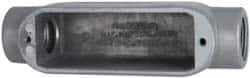 Cooper Crouse-Hinds - 1 Gang, (2) 3/4" Knockouts, Aluminum Rectangle Outlet Body - 5-1/2" Overall Height x 1.53" Overall Width x 1.64" Overall Depth - Exact Tool & Supply