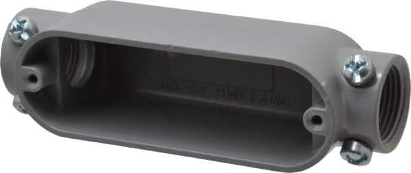 Cooper Crouse-Hinds - 1 Gang, (2) 3/4" Knockouts, Aluminum Rectangle Outlet Body - 5-1/2" Overall Height x 1.53" Overall Width x 1.64" Overall Depth - Exact Tool & Supply