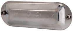 Cooper Crouse-Hinds - 1" Trade, Steel Conduit Body Cover Plate - Use with Form 5 Conduit Bodies - Exact Tool & Supply