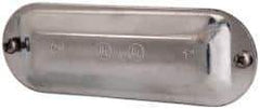 Cooper Crouse-Hinds - 1" Trade, Steel Conduit Body Cover Plate - Use with Form 5 Conduit Bodies - Exact Tool & Supply