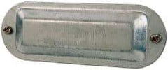 Cooper Crouse-Hinds - 1-1/4" & 1-1/2" Trade, Steel Conduit Body Cover Plate - Use with Form 5 Conduit Bodies - Exact Tool & Supply