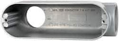 Cooper Crouse-Hinds - Form 5, LB Body, 2" Trade, IMC, Rigid Aluminum Conduit Body - Oval/Rectangle, 10.2" OAL, 71.2 cc Capacity, Silver - Exact Tool & Supply