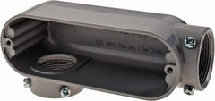 Cooper Crouse-Hinds - Form 5, LR Body, 1-1/2" Trade, EMT, IMC, Rigid Aluminum Conduit Body - Rectangle, 7.87" OAL, 35.8 cc Capacity, Gray - Exact Tool & Supply