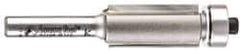Amana Tool - 1/2" Cut Diam, 1" Length of Cut, 2 Flute Flush Trim Edge Profile Router Bit - Carbide-Tipped, 1/4" Shank Diam, 2-5/8" OAL, Uncoated - Exact Tool & Supply