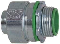 Cooper Crouse-Hinds - 1" Trade, Steel Threaded Straight Liquidtight Conduit Connector - Insulated - Exact Tool & Supply