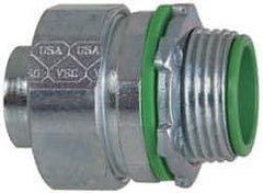 Cooper Crouse-Hinds - 1" Trade, Steel Threaded Straight Liquidtight Conduit Connector - Insulated - Exact Tool & Supply