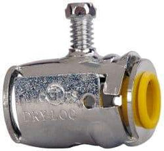 Cooper Crouse-Hinds - 1/2" Trade, Steel Set Screw Straight FMC Conduit Connector - Noninsulated - Exact Tool & Supply