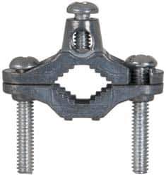 Cooper Crouse-Hinds - 8 to 2 AWG Compatible Dual-Nut Rod Clamp - Zinc, cUL Listed, UL File E6225, UL Listed - Exact Tool & Supply