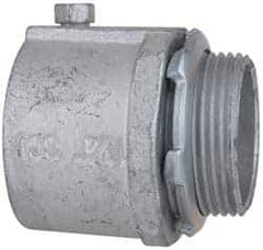 Cooper Crouse-Hinds - 3/4" Trade, Malleable Iron Set Screw Straight Rigid/Intermediate (IMC) Conduit Connector - Noninsulated - Exact Tool & Supply