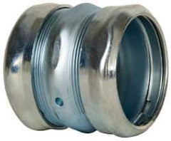 Cooper Crouse-Hinds - 2" Trade, Steel Compression EMT Conduit Coupling - Noninsulated - Exact Tool & Supply