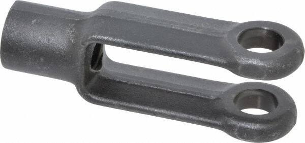 Jergens - 1/2-13 Thread, 1-1/8" Yoke Width, Carbon Steel, Tapped Yoke - 1/2" Hole Diam, 1-7/8" Hole Center to Neck, 15/16" Yoke Arm Height, 13/16" Neck Diam, 1-1/8" Neck Length, 3" OAL - Exact Tool & Supply