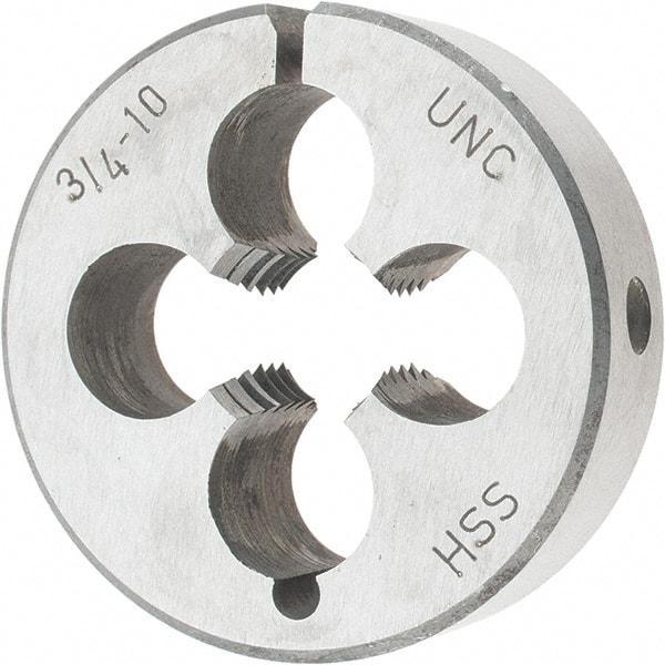 Value Collection - Round Dies Thread Size: 3/4-10 Outside Diameter (Inch): 2-1/2 - Exact Tool & Supply
