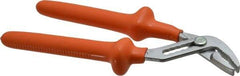 Facom - 10-1/32" OAL, 1-9/16" Jaw Length, 1-3/8" Jaw Width, Multigrip Slip Joint Pliers - 6 Positions, Serrated Jaw, Plier Head, 1000 Volt Insulated Tool, Ergonomic Grips - Exact Tool & Supply