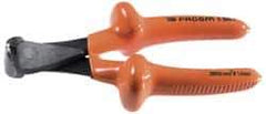 Facom - 6-11/16" OAL, 1.6mm Capacity, End Cutting Pliers - 1/4" Jaw Length x 1-3/8" Jaw Width, End Cut Head, Electro-Static Dissipative Nonslip Cushioned Grips Handle - Exact Tool & Supply