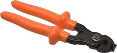 Facom - 9" OAL, 14mm Capacity, 1-3/16" Jaw Length x 1-3/8" Jaw Width, Insulated Cable Cutter Pliers - Round/Center Cut Head, Cushion Handles - Exact Tool & Supply