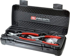 Facom - 21 Piece, Convertible Retaining Ring Pliers Set - 13-3/16" OAL, Comes in Plastic Case - Exact Tool & Supply
