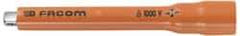 Facom - 1/4" Drive Insulated Socket Extension - 4-1/2" OAL, Single Color Insulation Finish - Exact Tool & Supply