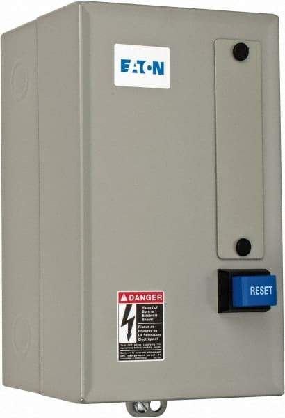 Eaton Cutler-Hammer - 480 Coil VAC, 9 Amp, Nonreversible Enclosed Enclosure NEMA Motor Starter - 2 hp at 1 Phase, 1 Enclosure Rating - Exact Tool & Supply