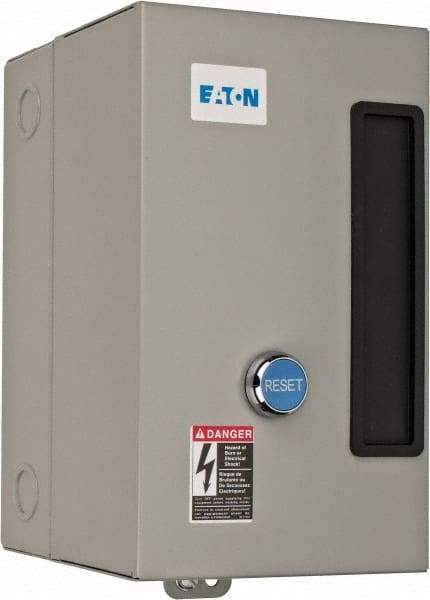 Eaton Cutler-Hammer - 208 Coil VAC, 9 Amp, Nonreversible Enclosed Enclosure NEMA Motor Starter - 1-1/2 hp at 1 Phase, 1 Enclosure Rating - Exact Tool & Supply
