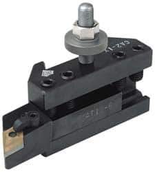 Aloris - Series CA, #2X Boring, Turning & Facing Tool Post Holder - 14 to 20" Lathe Swing, 2-1/2" OAH, 1-1/4" Max Tool Cutting Size, 1-13/16" Centerline Height - Exact Tool & Supply