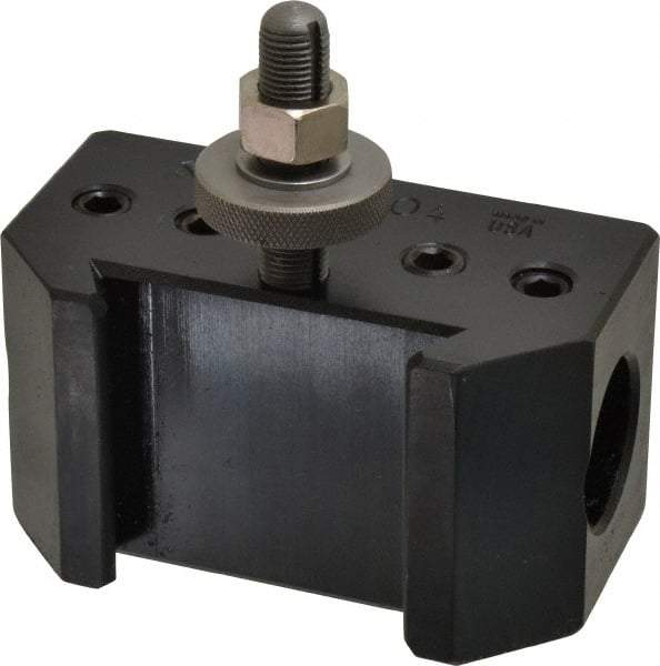 Aloris - Series CA, #104 Boring Bar Tool Post Holder - 14 to 20" Lathe Swing, 2-1/2" OAH, 1-1/4" Centerline Height - Exact Tool & Supply