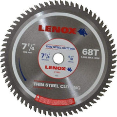Lenox - 7-1/4" Diam, 5/8" Arbor Hole Diam, 68 Tooth Wet & Dry Cut Saw Blade - Titanium Carbide-Tipped, General Purpose Action, Standard Round Arbor - Exact Tool & Supply