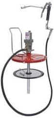 Lincoln - Grease Lubrication Aluminum Air-Operated Pump - For 25 to 50 Lb (Drum) & 35 to 50 Lb (Pail) Container - Exact Tool & Supply