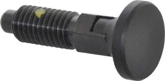 Gibraltar - 1/2-13, 0.31" Max Plunger Diam, 0.5 Lb Init to 1.75 Lb Final End Force, Locking Knob Handle Plunger - Delrin Knob, 1-1/4" Body Length, 1" Length Under Head/Shoulder, 1/4" Plunger Projection - Exact Tool & Supply